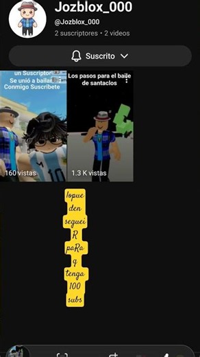 lo pueden seguir para q tenga 100 subs porfa