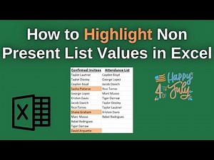 How to Highlight Non Present Values In a List Using Conditional Formatting in Excel