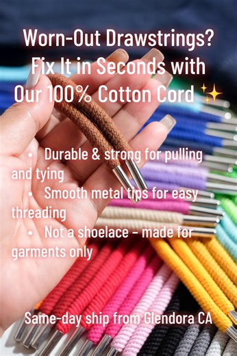 Revive Your Hoodies with 100% Cotton Drawstring