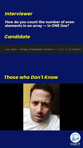 🔥How do you count the number of even elements in an array? #ytshorts #shorts #ytshortsindia