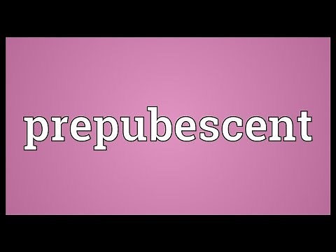 Prepubescent Meaning