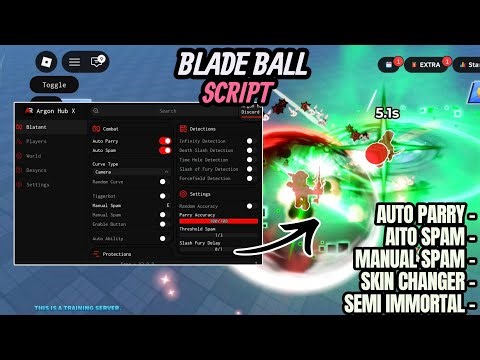 Blade Ball Script *NO KEY* ─ Auto Parry, Auto Spam Op, Skin Changer, Semi Immortal & More!