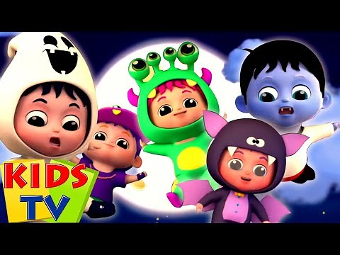 Five little Monsters | Halloween Music & Songs for Babies | Halloween Nursery Rhymes - Kids Tv
