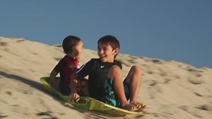 Let's go ... sand sledding?!
