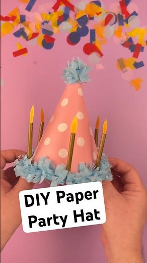 Free Printable Birthday Hat Craft for Kids | DIY Party Hat Template for Parties 🥳
