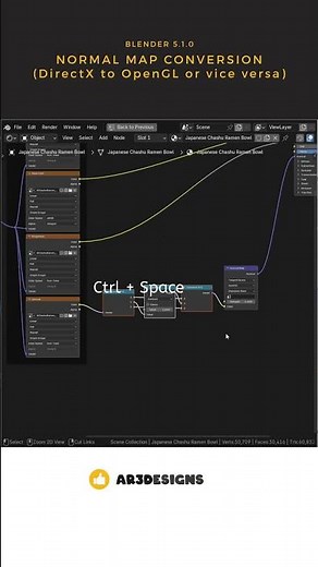 Blender Tutorial Normal Map Conversion