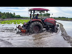 Heavy Duty Tractor Plowing in Deep Mud | Yanmar Power at Work!