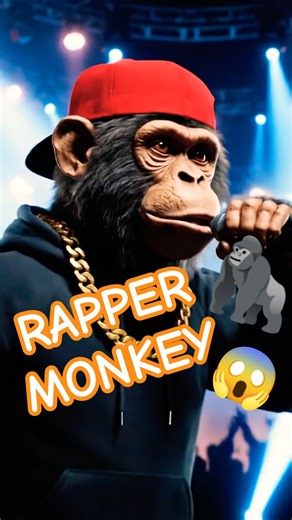 Rapper Monkey 🎤🐒 | Funny Hip-Hop Animal | Viral Shorts 2025 #alizasehar #monkey #funny