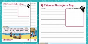 Jake's First Day If I Were a Pirate for a Day... Worksheets