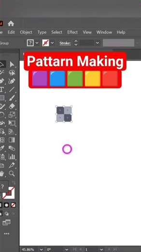 How to make Pattern and swatches in Adobe illustrator| For Begginer #tutorial #how #pattern #shorts