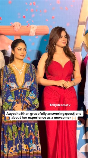 Aayesha Khan gracefully answering questions about her experience as a newcomer 🙌🏼 | Telly Drama