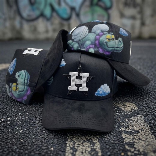 H-Star Monster Trucker Hat | Graffiti Creature Streetwear Cap
