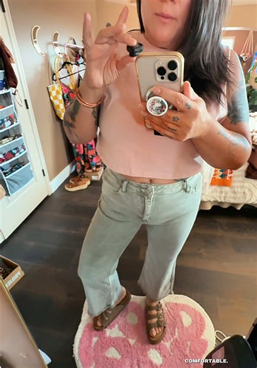 Colorful cropped denim jeans with no distressing
