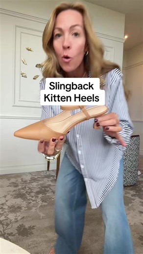 Versatile and Comfortable Slingback Kitten Heels