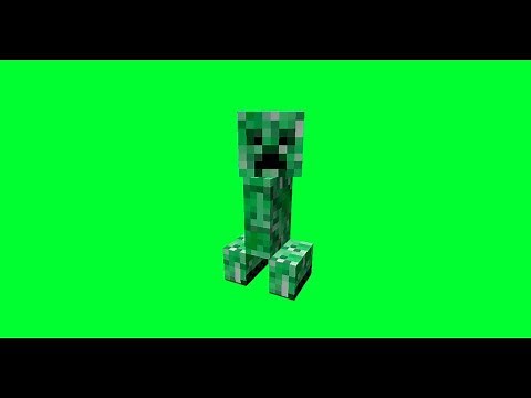 60 fps Creeper animation Green Screen Template (BLUE SCREEN VERSION IN DESCRIPTION)