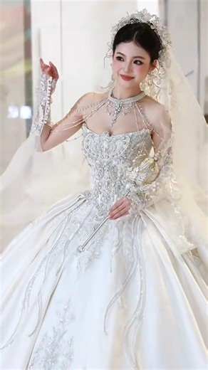 Elegant Princess Bridal Look 👰✨ | Dream Wedding Dress Inspiration #BridalStyle #WeddingLook