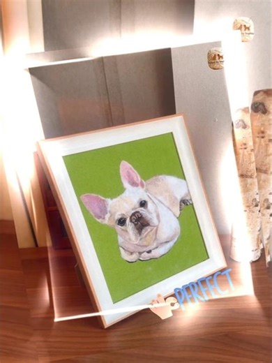 Learn to perfect your felt paintings: Custom wool-felt French Bulldog 3D memorial painting tutorial.