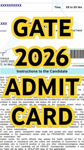 GATE 2026 ADMIT CARD