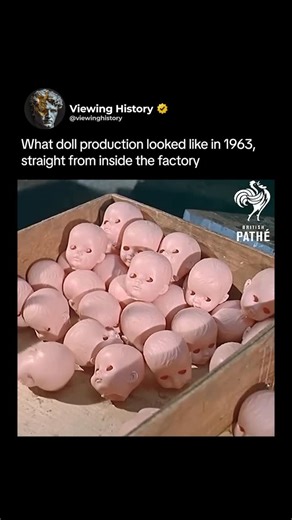 Viewing History | Doll production in 1963 was a surprisingly hands-on process, blending early factory machinery with a lot of detailed manual work. Faces... | Instagram