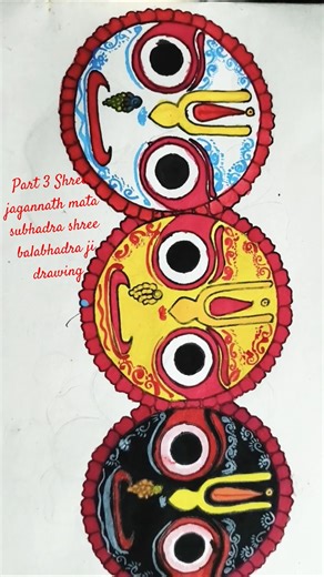 part3 shree jagannath mata subhadra shree balabhadra drawing #artshorts #viralvideo #milions #views