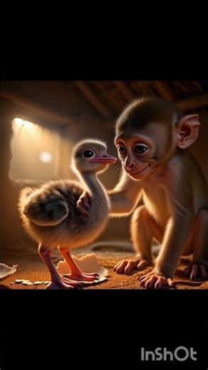 monkey and ostrich heartouching story ❤️#animahal
