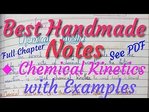 Chemistry Class 12 Unit 4 | Chemical Kinetics Handwritten Notes | Full chapter CBSE Board...