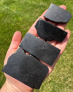 Shungite Slab for EMF Protection - Shungite Crystal Slab- Shungite Stone - EMF Protection Stone - Polished Shungite Slice From Russia - Etsy