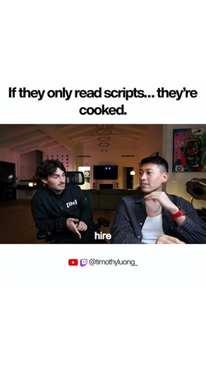 If they only read scripts… they’re cooked.