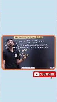 🎯JEE Mains 2025 Matrix Question Don’t Miss This! #jeemains2025 #iitjee #jeemains