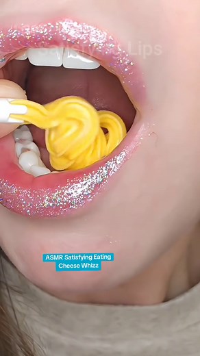 Satisfying ASMR Cheese Whizz Eating Sounds