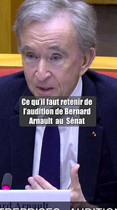 167K views · 1K reactions | ️ « Faut-il, pour ne pas être accusé de faire de l'optimisation fiscale, fermer nos boutiques au Panama ? » Les sénateurs ont auditionné ce mercredi 21 mai Bernard Arnault, le patron de LVMH (actionnaire de Challenges), dans le cadre de la commission d'enquête sur les aides publiques aux grandes entreprises. | Challenges | Facebook