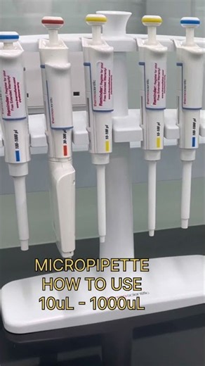 Micropipette - How To Use Correctly 10uL -1000uL #shorts