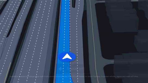 The Polestar 4 uses Google Maps live lane guidance