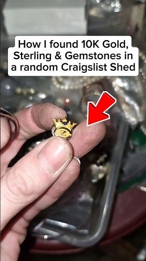 How I found 10K Gold, Sterling & real gemstones inside of a shed from Craigslist #thrifting