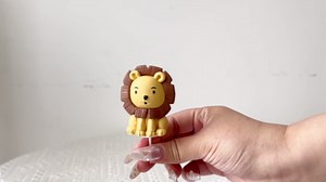 Safari Animal Cake Toppers Jungle Wild Cake Decorations with Lion Giraffe Elephant Zebra for Wild Animals Themed Birthday Cake Decorations