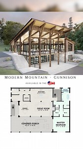 2.4M views · 10K reactions | Modern Mountain Gunnison Floor Plan • If you’re looking to build a home like this, give us a call 1-800-270-5025   • #Mansion #estate #luxuryhomes #luxurylifestyle #luxuryrealestate #luxuryhome #mansions #mansionhouse #luxurymansion #rustic #customhomes | Golden Eagle Log & Timber Homes | Facebook