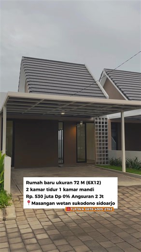 Rumah tipe 6X12 lokasi java residence cluster 5 jl.masangan wetan sukodono sidoarjo hanya 5 menit ke stasiun gedangan sidoarjo 💰Harga 500 jutaan 💰DP 0% Angsuran mulai 2 jutaan 📍 Java residence cluster 5 Jl.masangan wetan sukodono sidoarjo 📐 Luas 72 M (6X12) 🛌 2 kamar tidur 🚽 1 kamar mandi 🔥 PROMO : ✅ Free uang muka ✅ Free semua biaya realisasi ✅ Free kanopi terpasang ✅ Free IPL (iuran lingkungan) ✅ Free taman depan Rumah cluster yang sangat dekat dengan surabaya! Yuk segera survei karena 