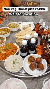 Desi Foodie | Ahmedabad on Instagram: "Non Veg thal at just ₹ 1499/- Sufficient for 4-5 people, no prior booking required Contact : +91 99988 44153 👉🏻 Full Chicken Tandoori 👉🏻 Chicken Tangdi Kebab - 4pc 👉🏻 Tandoori Tikka Red - 4pc 👉🏻 Pathani Tikka Yellow - 4pc 👉🏻 Malai Tikka - 4pc 👉🏻 Butter Chicken 👉🏻 Mutton Masala 👉🏻 Chicken Chilly 👉🏻 Chicken Handi 👉🏻 Chicken Biryani 👉🏻 Jira Rice 👉🏻 Tandoori Roti - 4pc 👉🏻 Chapati Roti - 4pc 👉🏻 Gulab Jamun - 4pc 👉🏻 Fry Papad - 4pc �