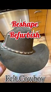 4K views · 33 reactions | Here is how to refurbish your felt hat at home. Easy method to clean and reshape, and stiffen your felt hat at home with just a steam iron and hairspray. Yup!!! You heard me hairspray!!!! #cowboyhat #felt #hat #home #cowboy #hairspray #stiffenhat #cleanhat | Jake Gill | Facebook