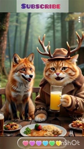 Funny Cat Royal Dinner in Forest | Cat Funny Story 🐱😂#funny #cat