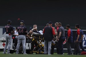 Cleveland Indians OF Josh Naylor suffers serious leg injury after collision in right field