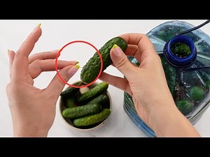 Insert a needle into the cucumbers - they will remain crisp for twelve months