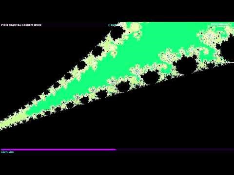 HDR OLED Demo - Pixel Fractal Garden #002 - North Gate | ASMR Fractal Zoom [HDR10 OLED]