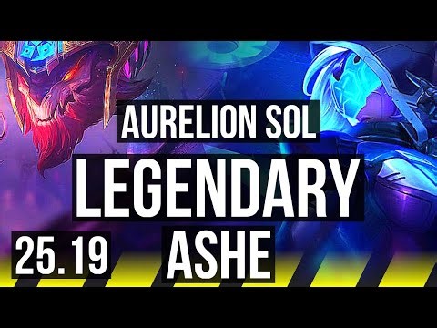 AURELION SOL & Taric vs ASHE & Bard (ADC) | 11/0/6, 66% winrate, Legendary | KR Master | 25.19