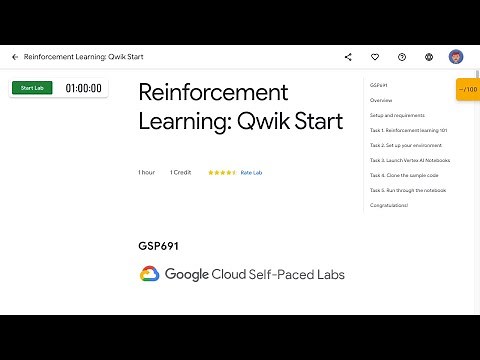 Reinforcement Learning Qwik Start GSP691