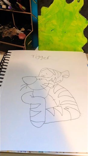 Drawing of Tigger