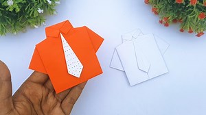 40K views · 166 reactions | DIY how to make easy paper shirts - Father's day crafts - School project ideas with paper cloth #Crafts #Origami #PaperShirts | Entertaining Arts | Facebook