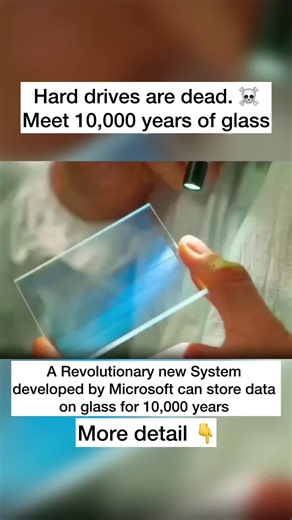 Microsoft has developed a new technology called Project Silica that can store digital data inside glass and keep it safe for up to 10,000 years. This is a big improvement compared to current storage devices like hard drives or tapes, which usually last only a few years or decades These tiny marks are called voxels, which are like 3D pixels inside the glass. Data is stored in many layers throughout the glass, not just on the surface, allowing a large amount of information to fit in a small space.
