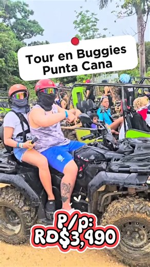 RYC Excursiones | Agencia de Viajes | Travels | Tours on Instagram: "¡Aventura extrema en Punta Cana “Tour en Buggies”! Siente la adrenalina al máximo conduciendo tu propio buggies por los caminos off-road de Punta Cana, atravesando lodo, charcos y pura diversión. Explora la impresionante Cueva Taína, relájate en la icónica Playa Macao y termina el día con una épica pool party en Caribbean Lake Park. ¡Reúne a tu corito y vive la experiencia más salvaje! PAQUETE DISEÑADO PARA QUE NO GASTE UN PESO