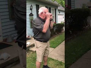 Grandpas new glasses to fix being color blind